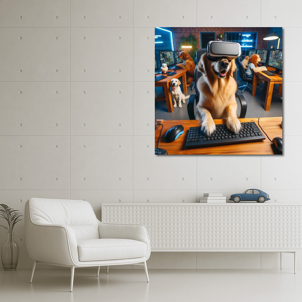 Virtual World with Labrador in Dog Cyber Cafe 3