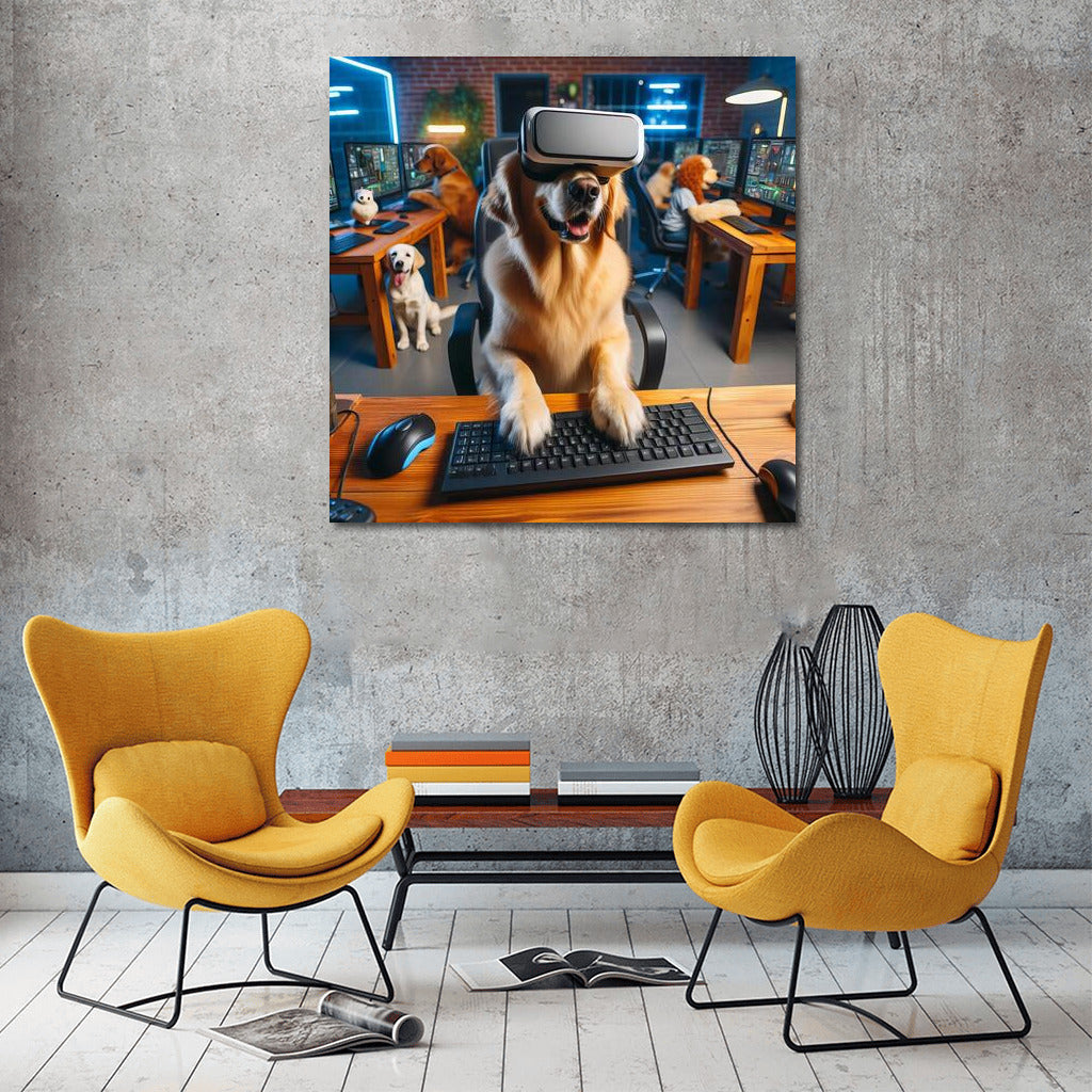 Virtual World with Labrador in Dog Cyber Cafe 3