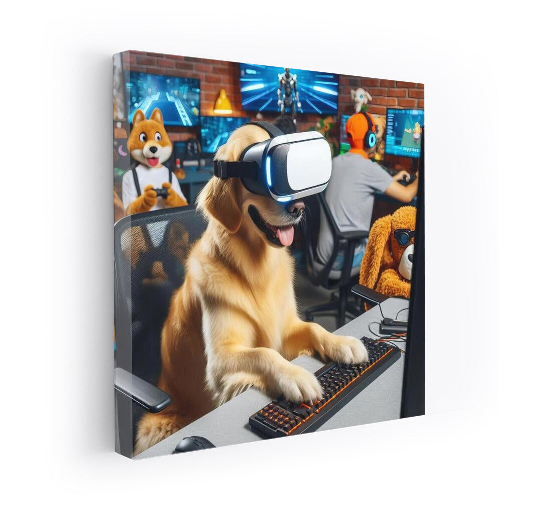 Cyber Cafe for Dogs: A Virtual World of Bright Colors