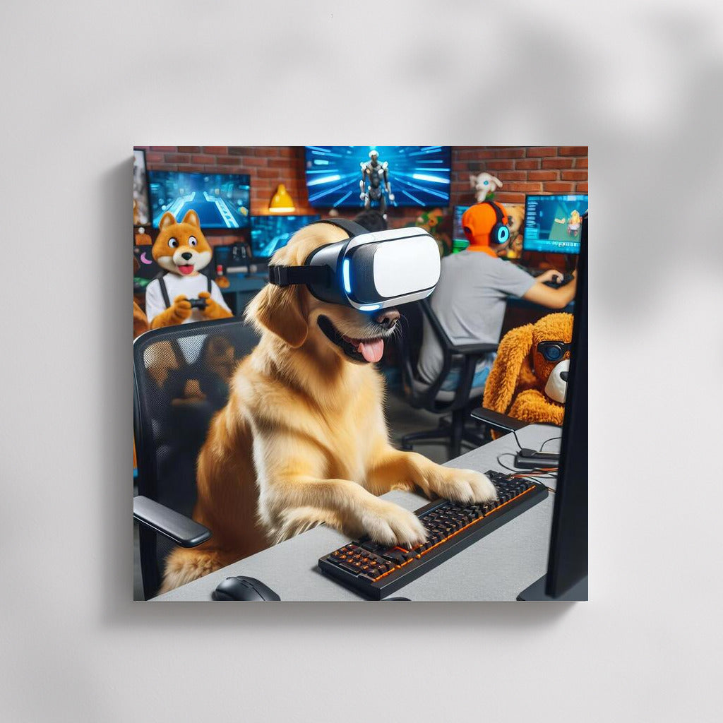 Cyber Cafe for Dogs: A Virtual World of Bright Colors
