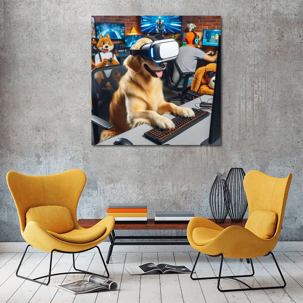 Cyber Cafe for Dogs: A Virtual World of Bright Colors