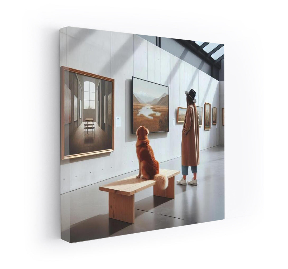 Gallery of Living Canvases: Dog and Man in the World of Art