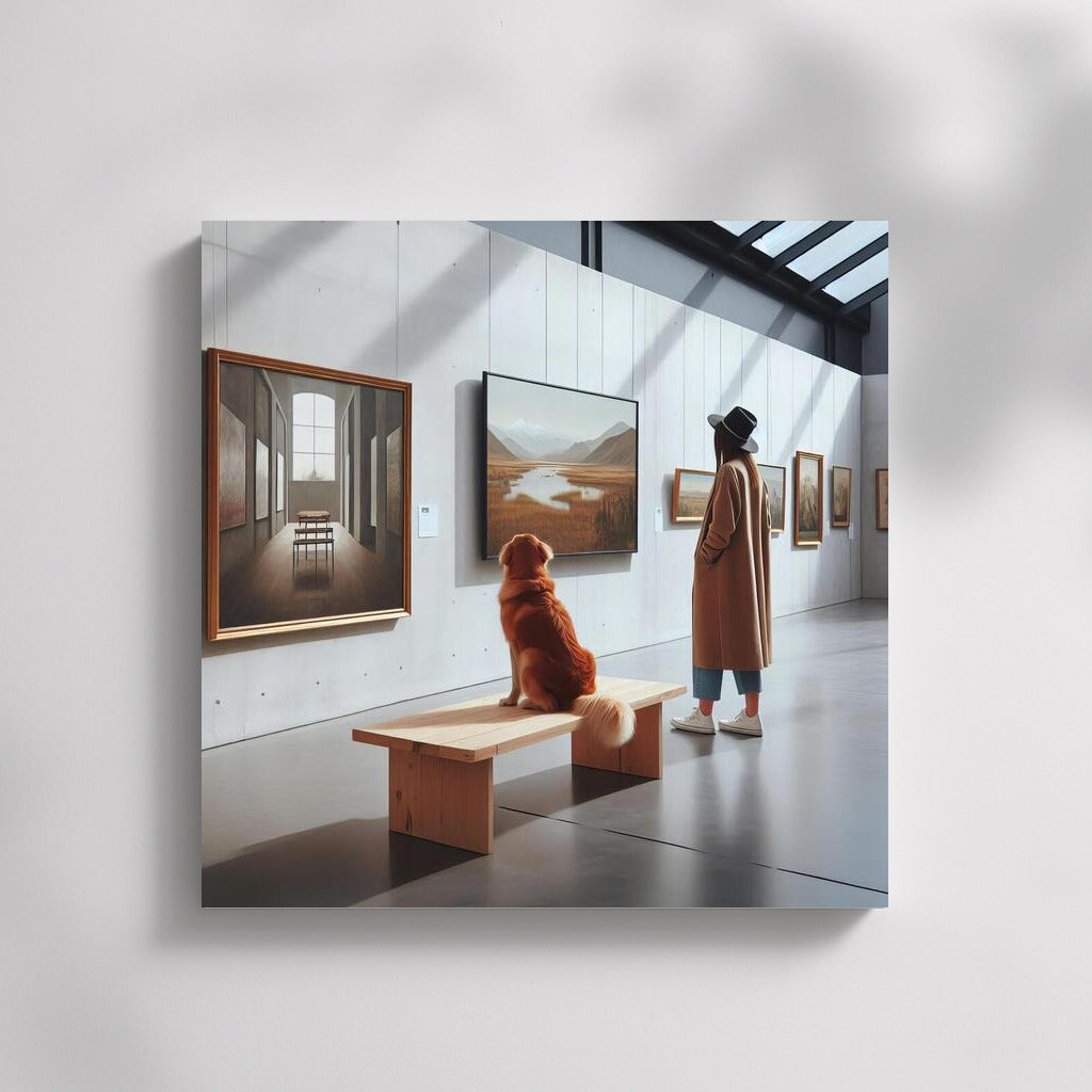 Gallery of Living Canvases: Dog and Man in the World of Art