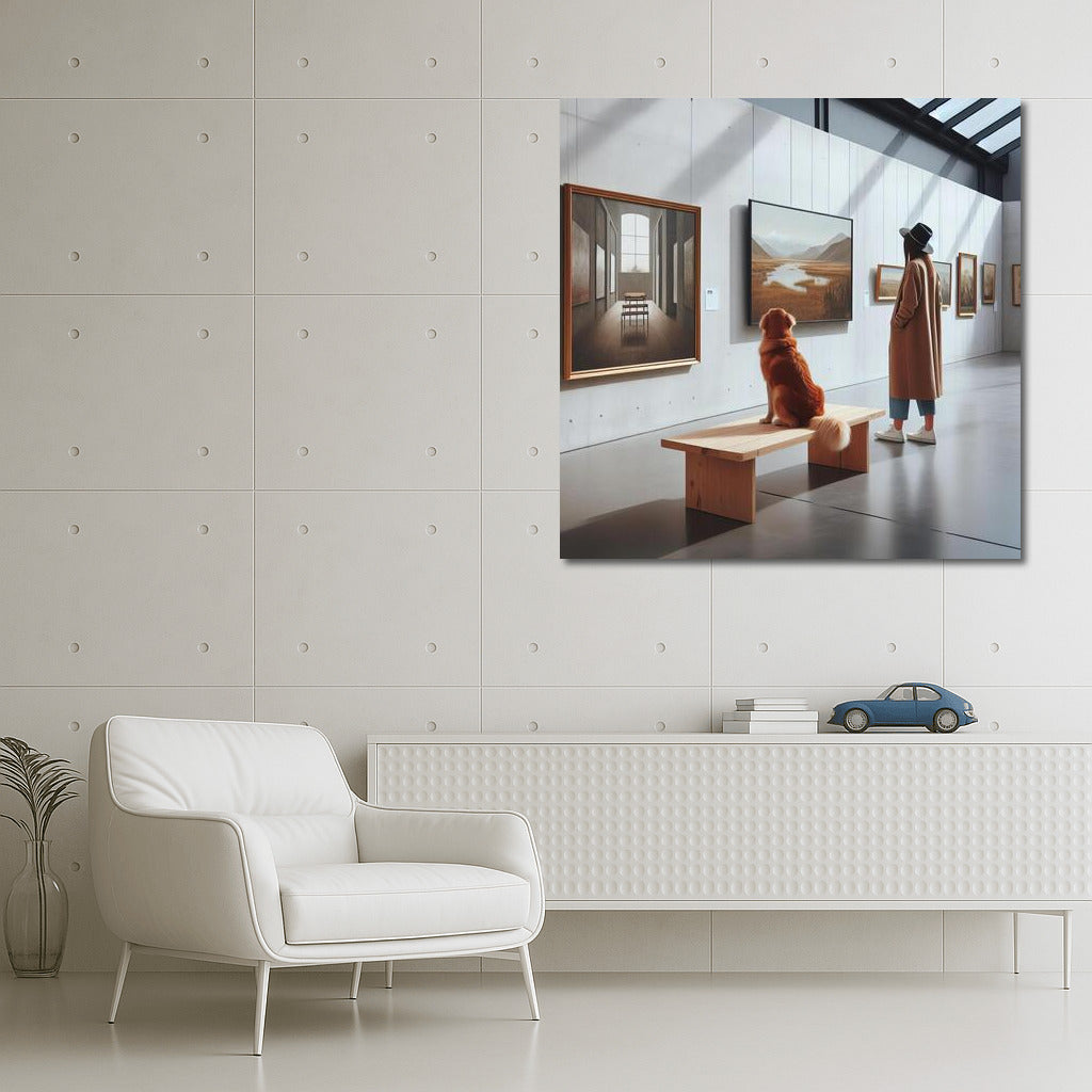Gallery of Living Canvases: Dog and Man in the World of Art