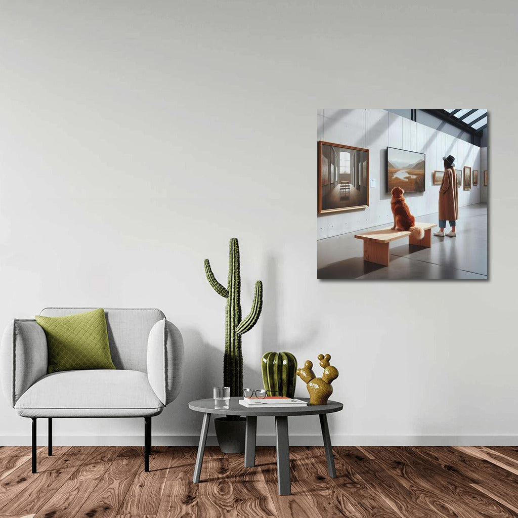 Gallery of Living Canvases: Dog and Man in the World of Art