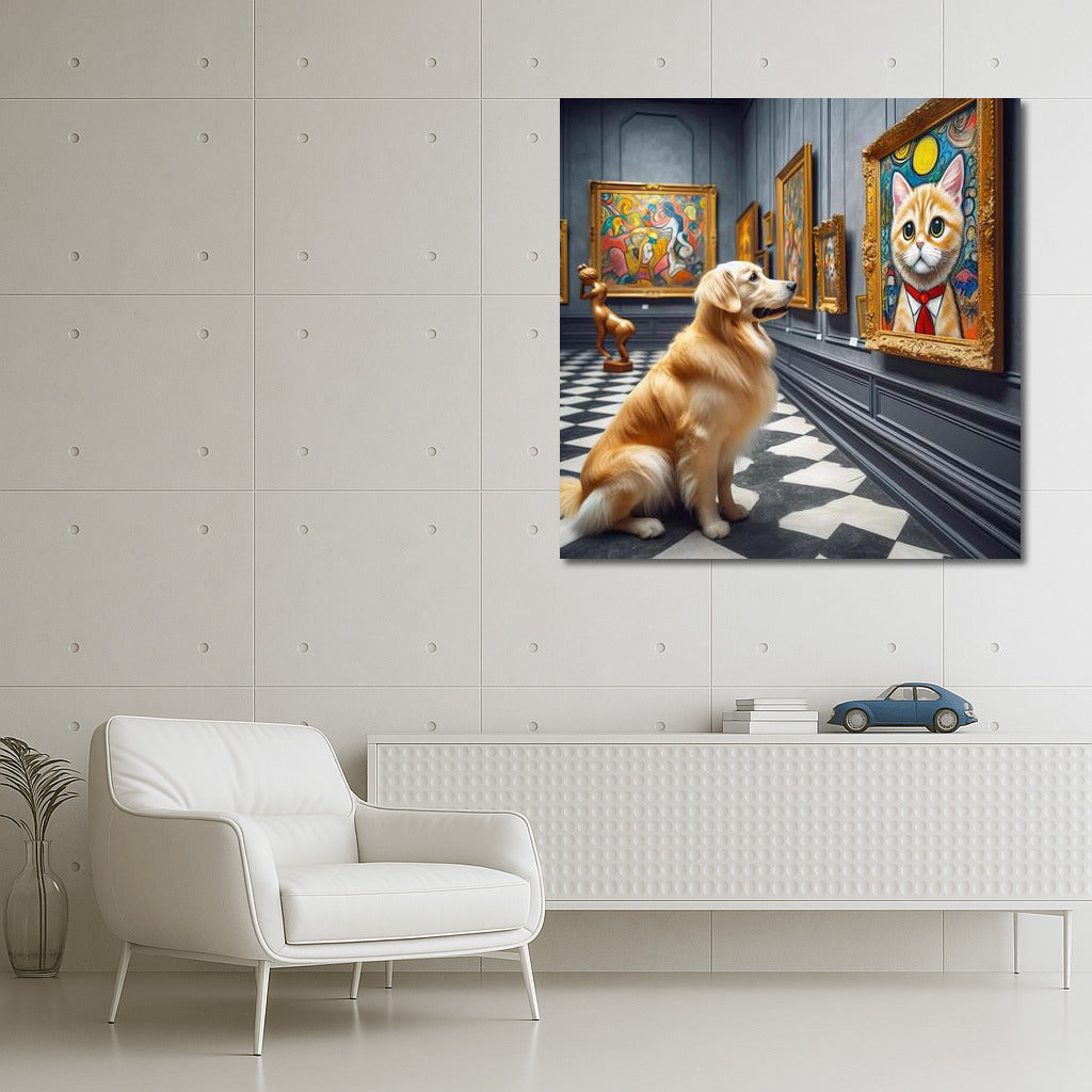 Cultural Visit: Dog in the Art Gallery