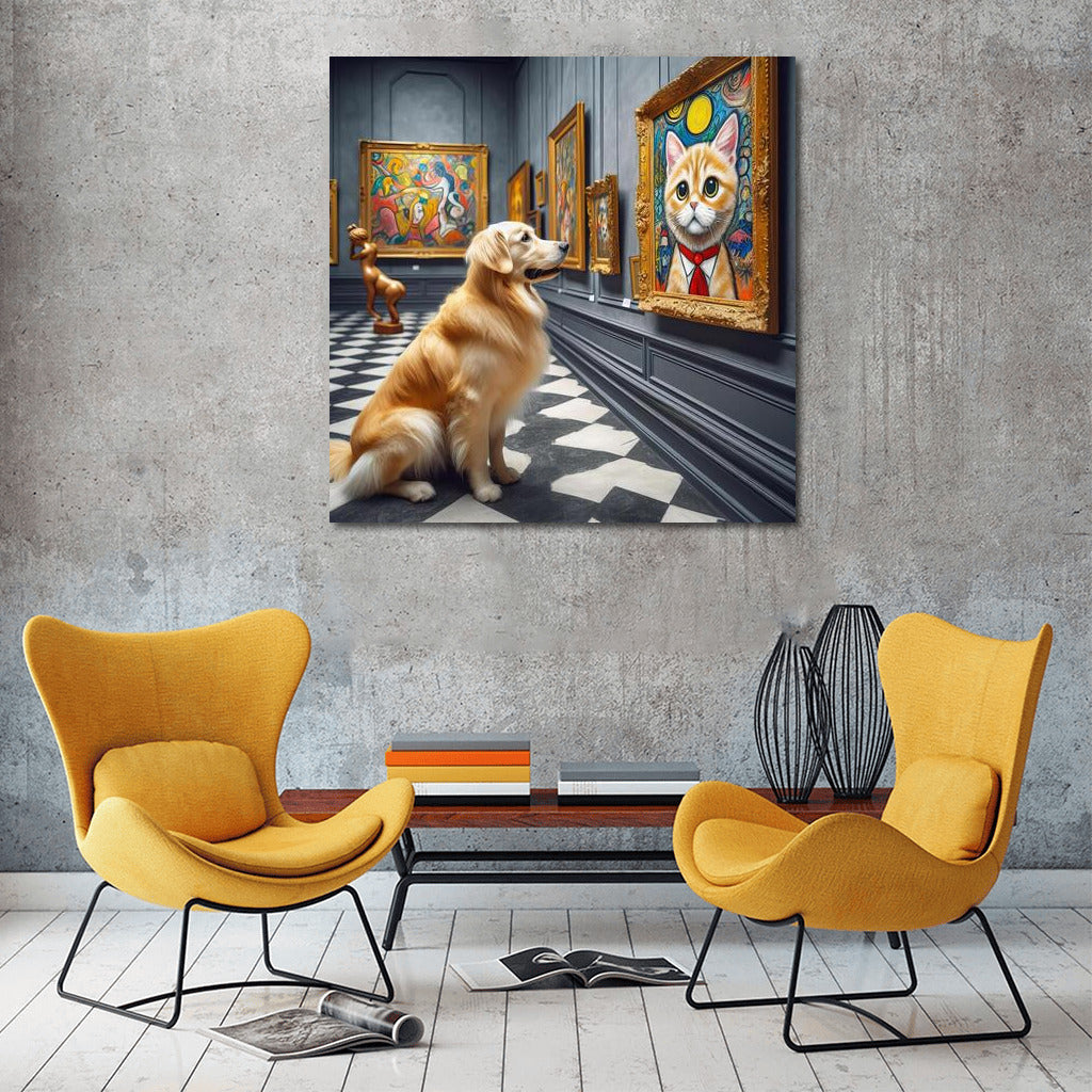 Cultural Visit: Dog in the Art Gallery