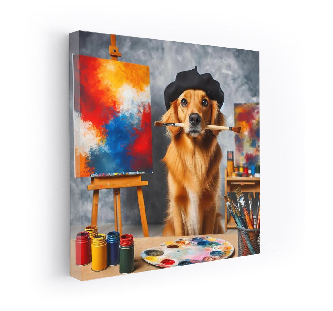 Creative Chaos: Dog Artist in the Studio
