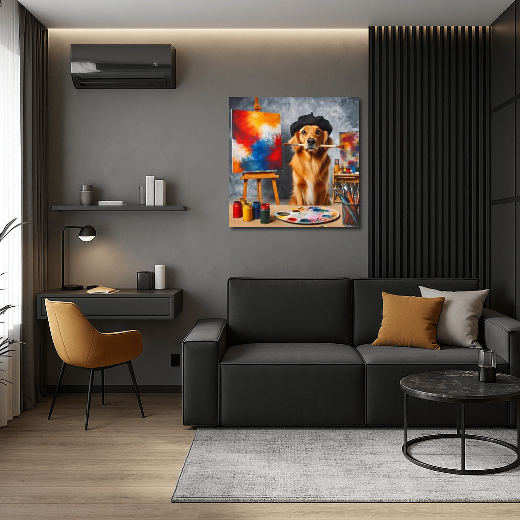 Creative Chaos: Dog Artist in the Studio