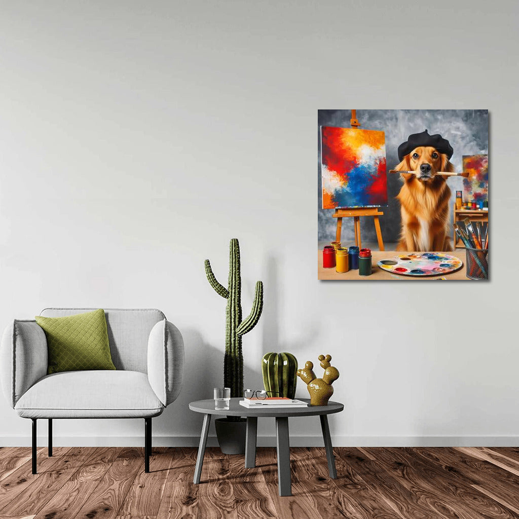 Creative Chaos: Dog Artist in the Studio
