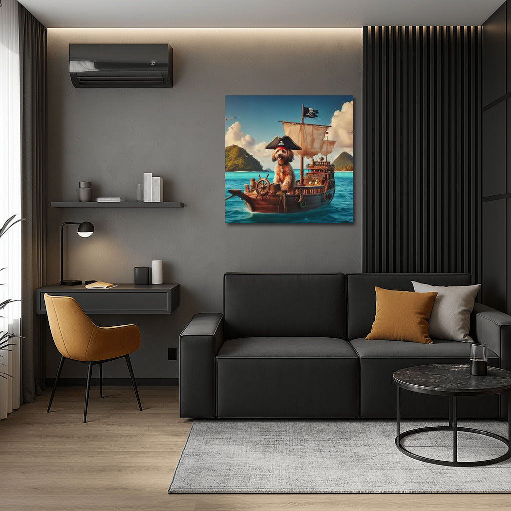 Fluffy Captain: Pirate Dogs and Treasure Island
