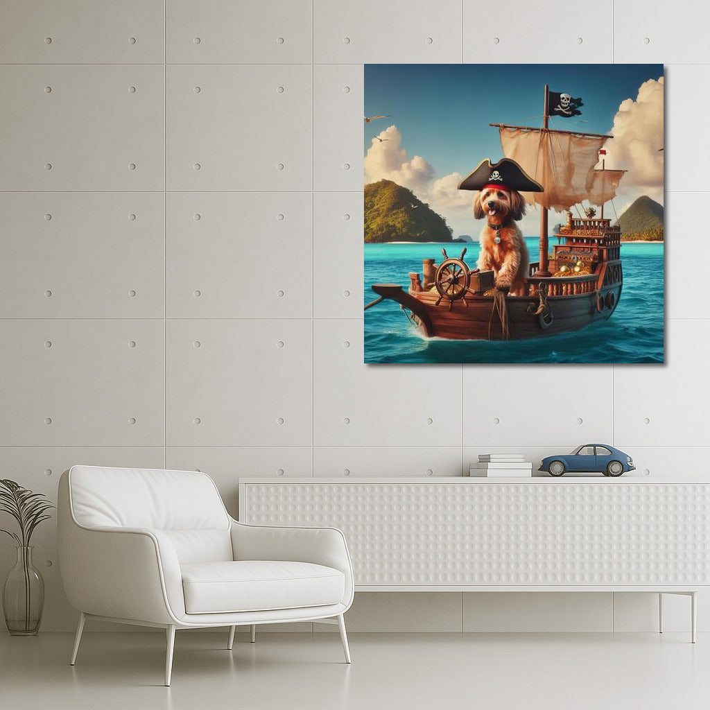 Fluffy Captain: Pirate Dogs and Treasure Island