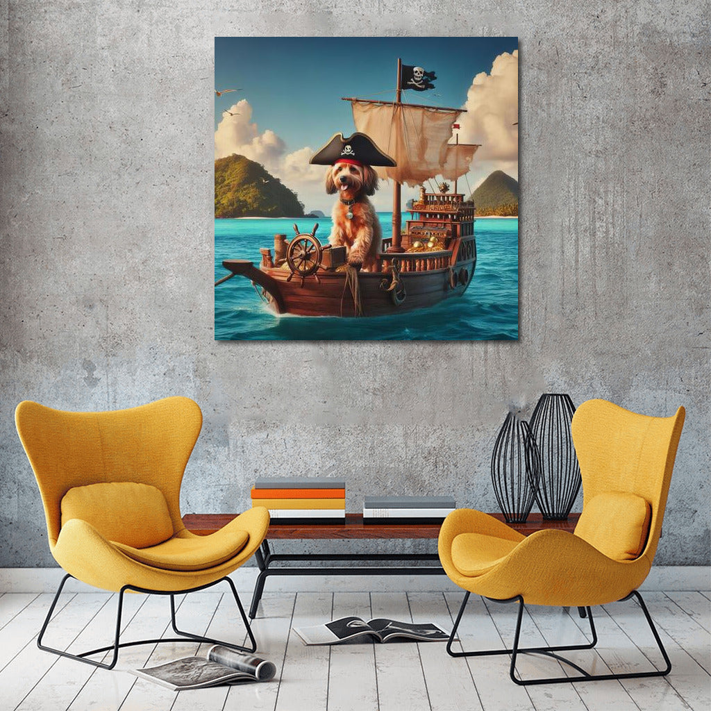 Fluffy Captain: Pirate Dogs and Treasure Island