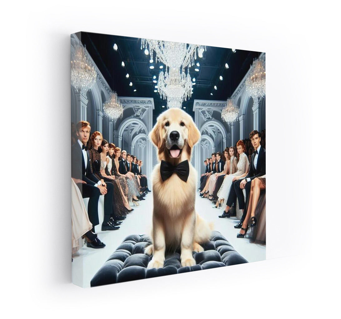Stylish Poodle on the Catwalk: Fashionable Accent for the Interior
