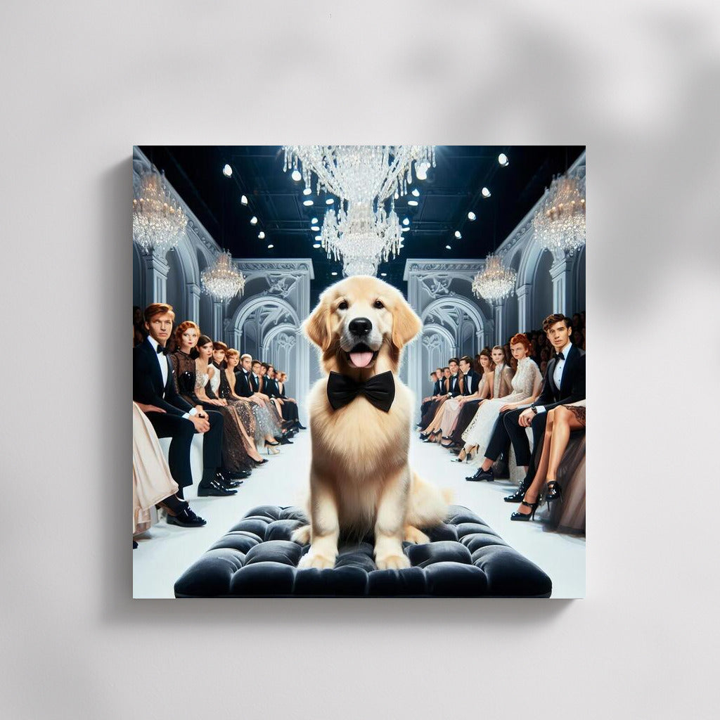Stylish Poodle on the Catwalk: Fashionable Accent for the Interior