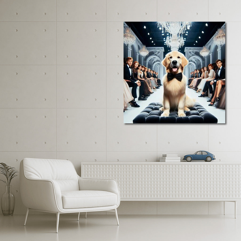 Stylish Poodle on the Catwalk: Fashionable Accent for the Interior