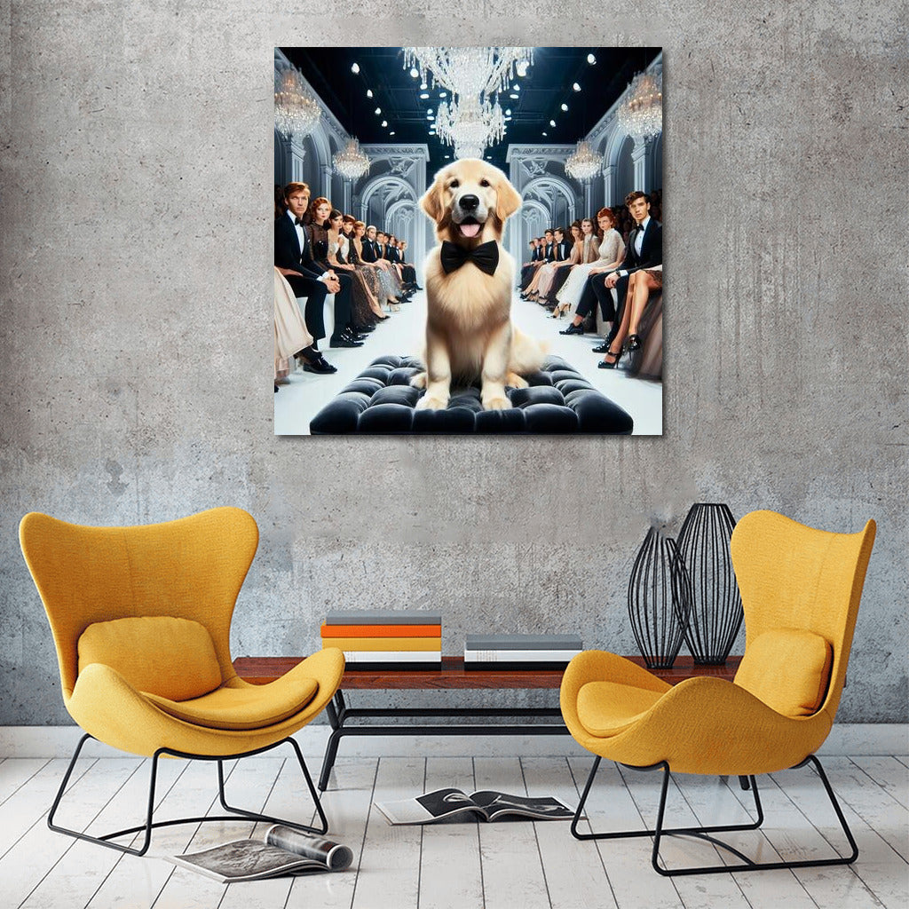 Stylish Poodle on the Catwalk: Fashionable Accent for the Interior