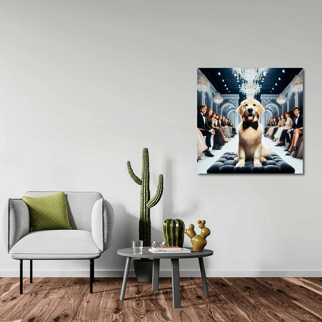 Stylish Poodle on the Catwalk: Fashionable Accent for the Interior