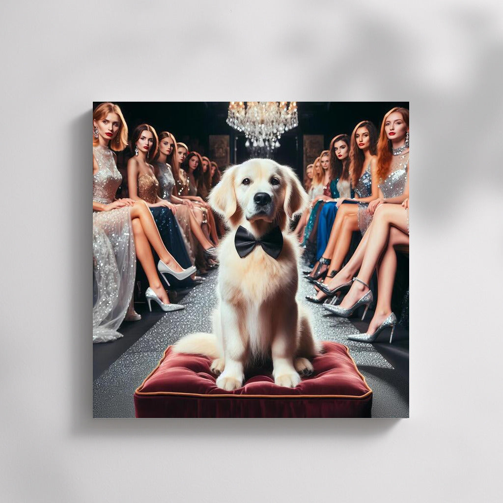 Stylish Poodle on the Catwalk: Elegance and Charm