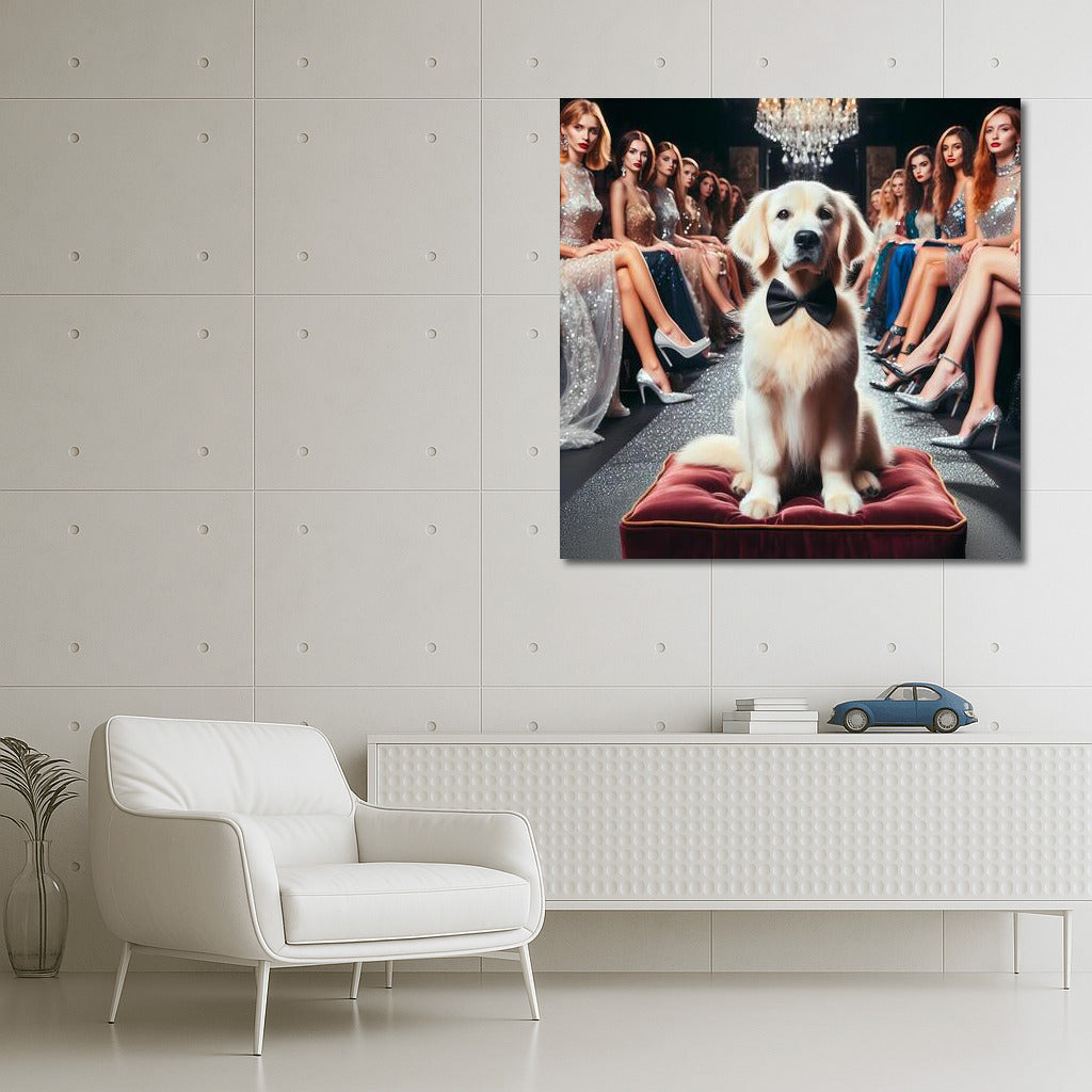 Stylish Poodle on the Catwalk: Elegance and Charm