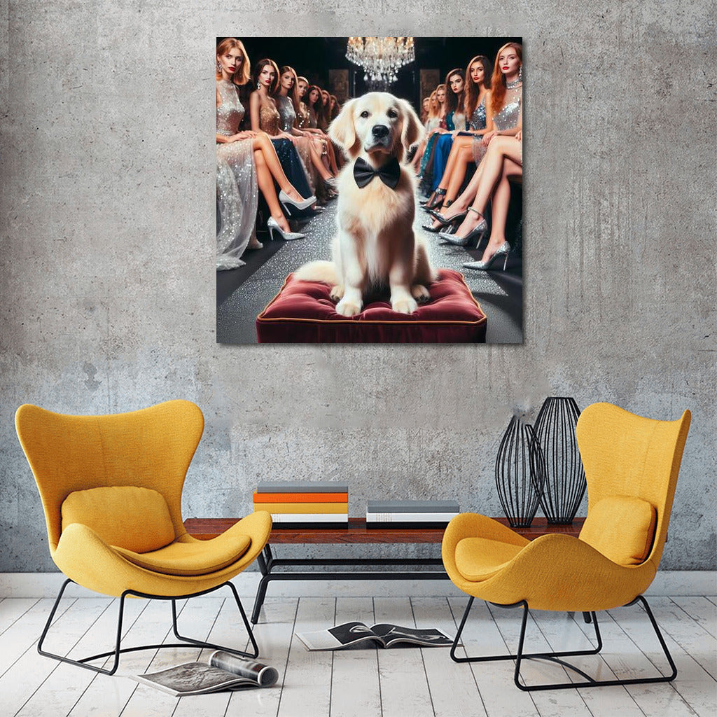 Stylish Poodle on the Catwalk: Elegance and Charm