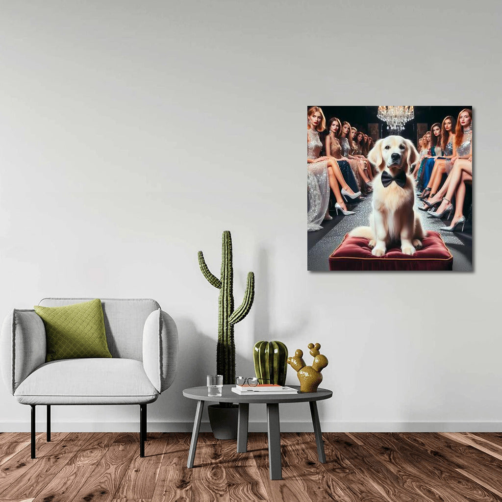 Stylish Poodle on the Catwalk: Elegance and Charm