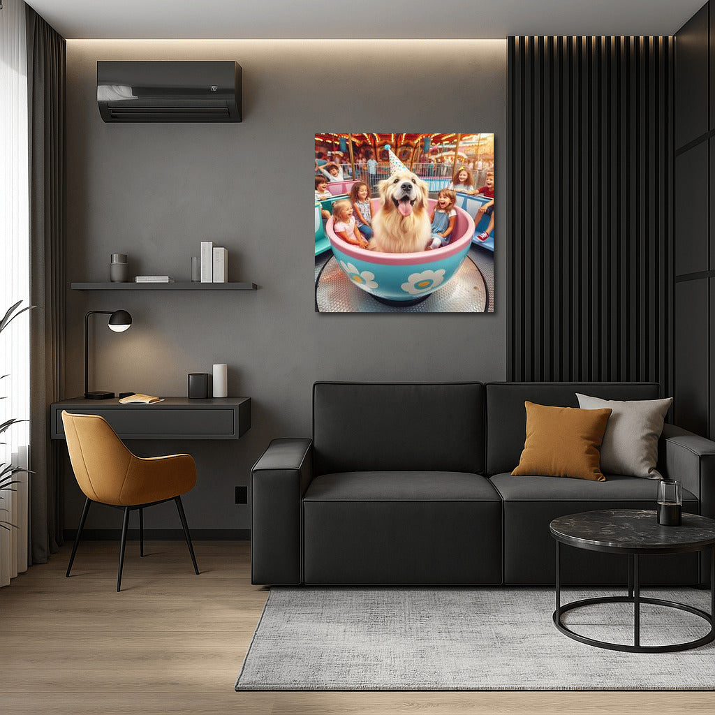 Carnival Dog: Joy and Brightness on Canvas