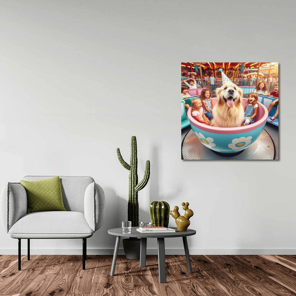 Carnival Dog: Joy and Brightness on Canvas