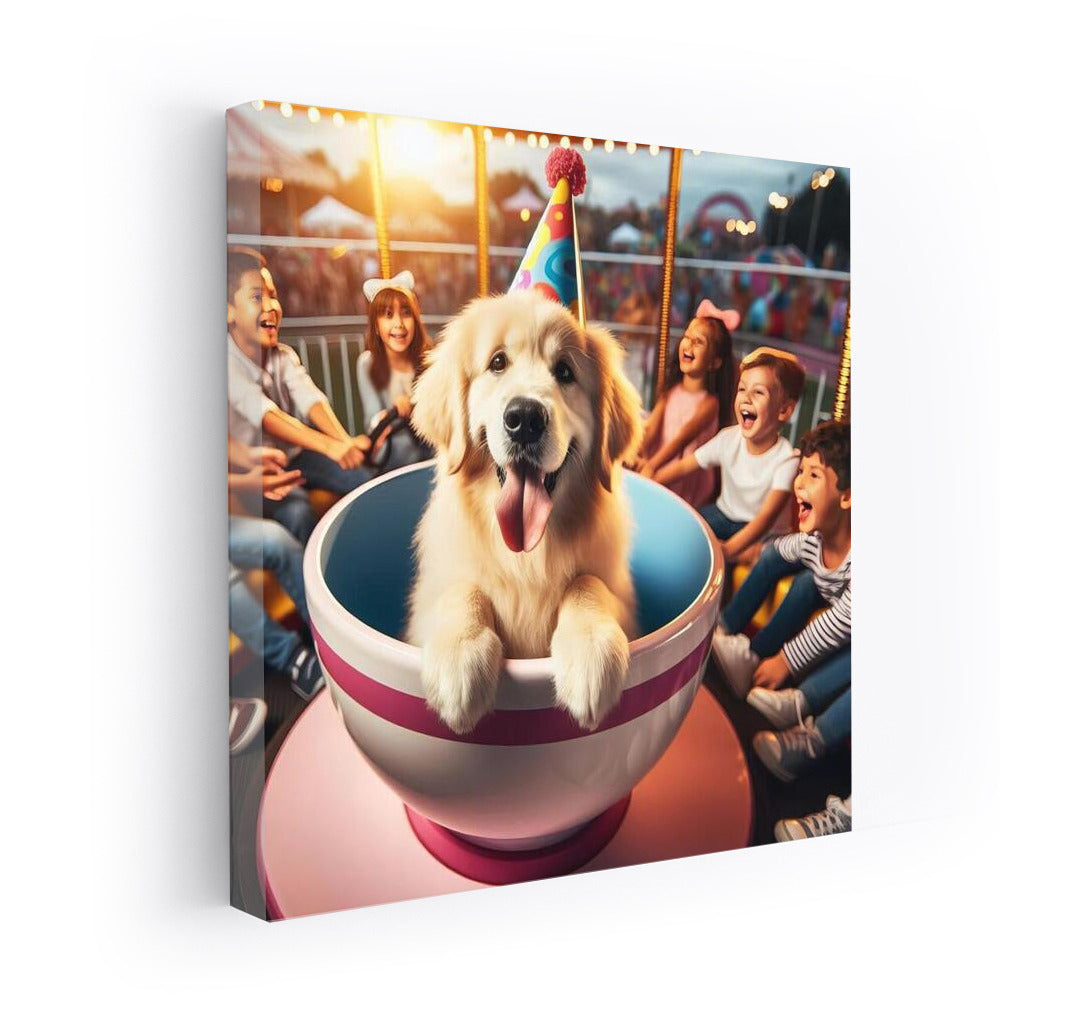Puppy at the Carnival: A Celebration of Joy and Childish Delight