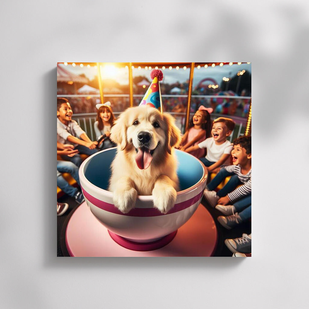 Puppy at the Carnival: A Celebration of Joy and Childish Delight