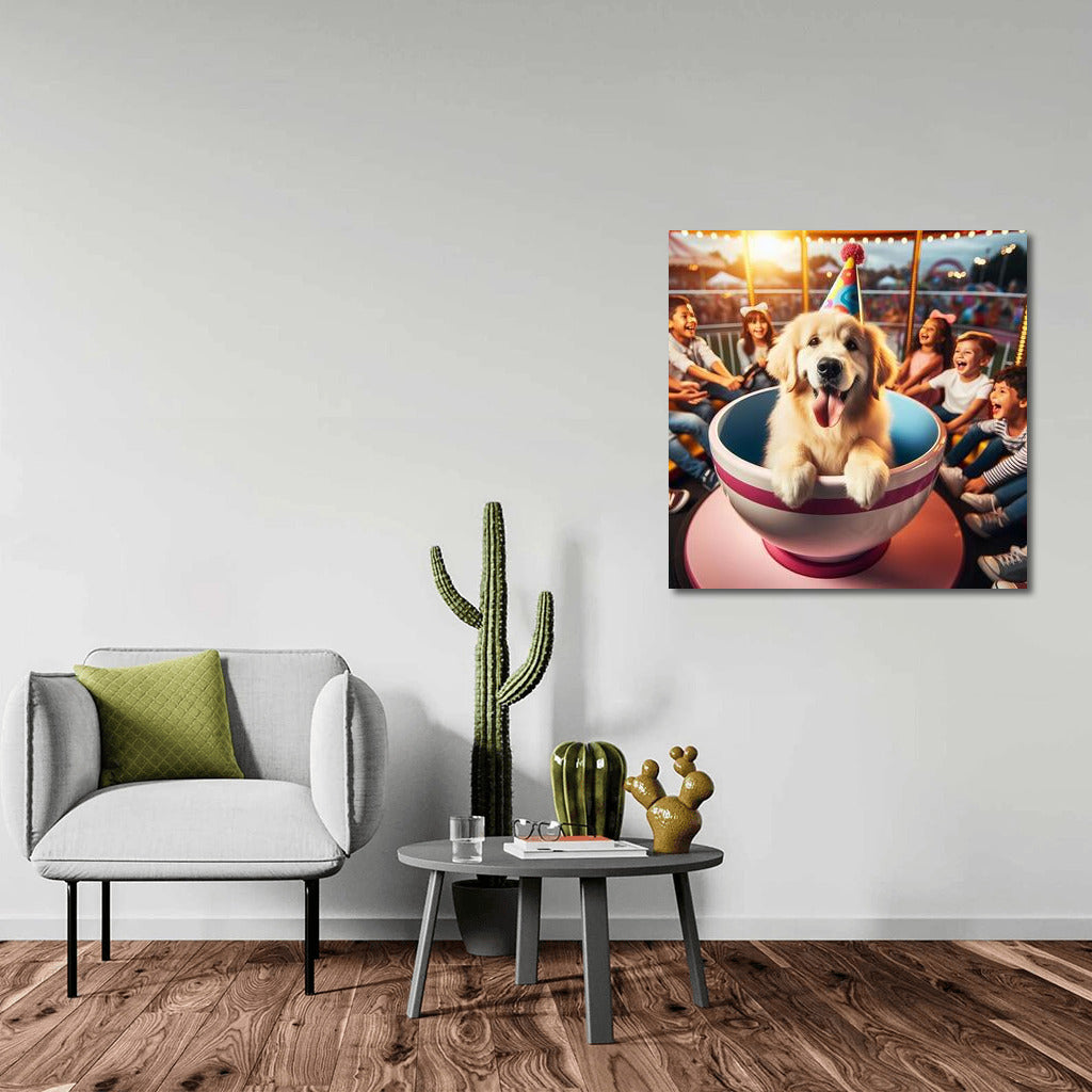 Puppy at the Carnival: A Celebration of Joy and Childish Delight