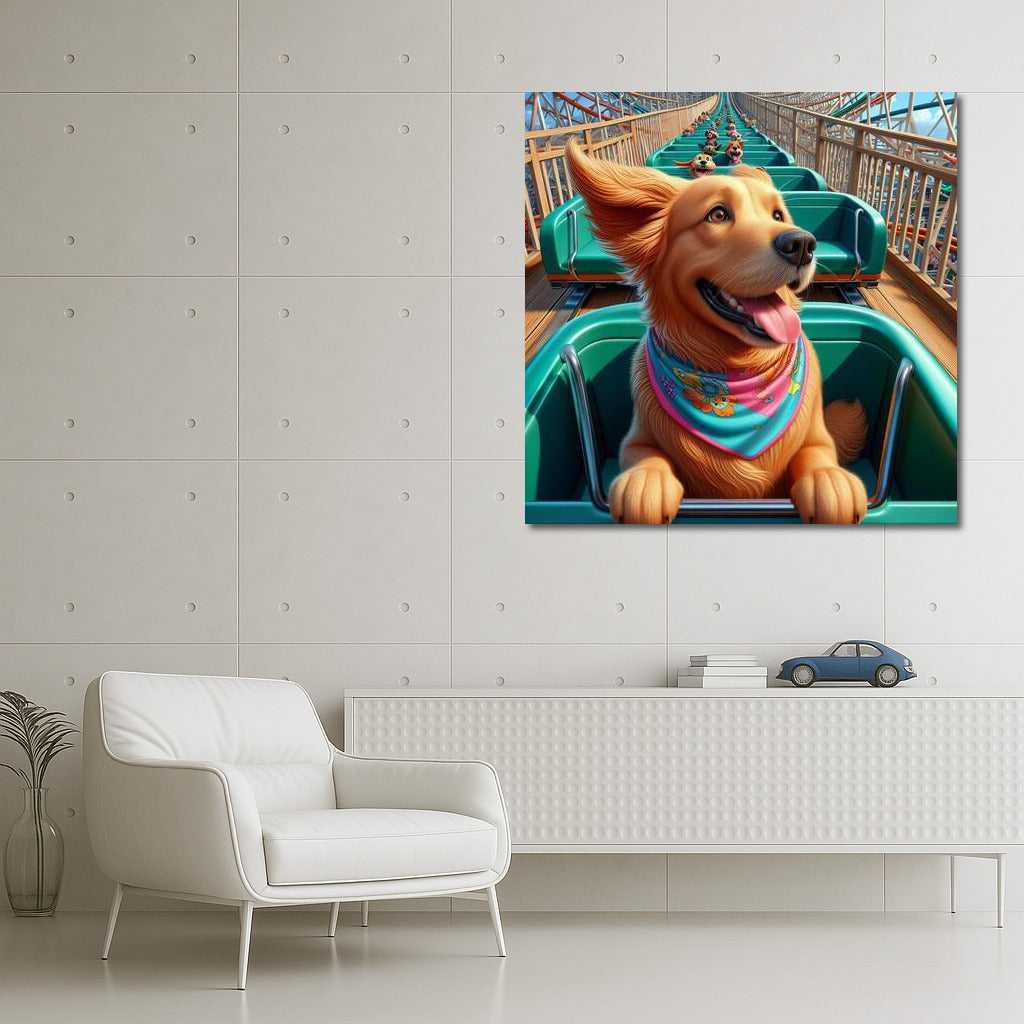 Dog on a Ferris Wheel: Vivid Emotions in an Amusement Park