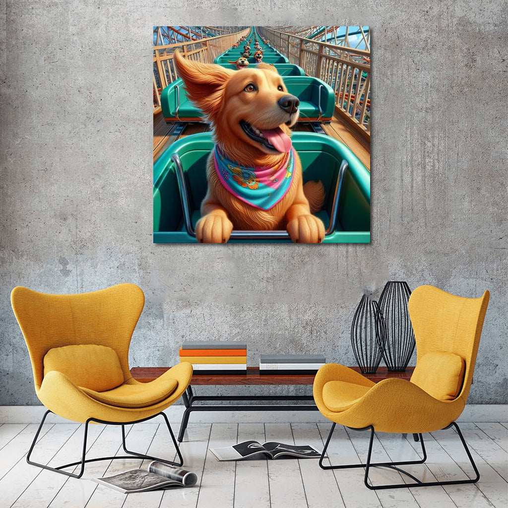 Dog on a Ferris Wheel: Vivid Emotions in an Amusement Park
