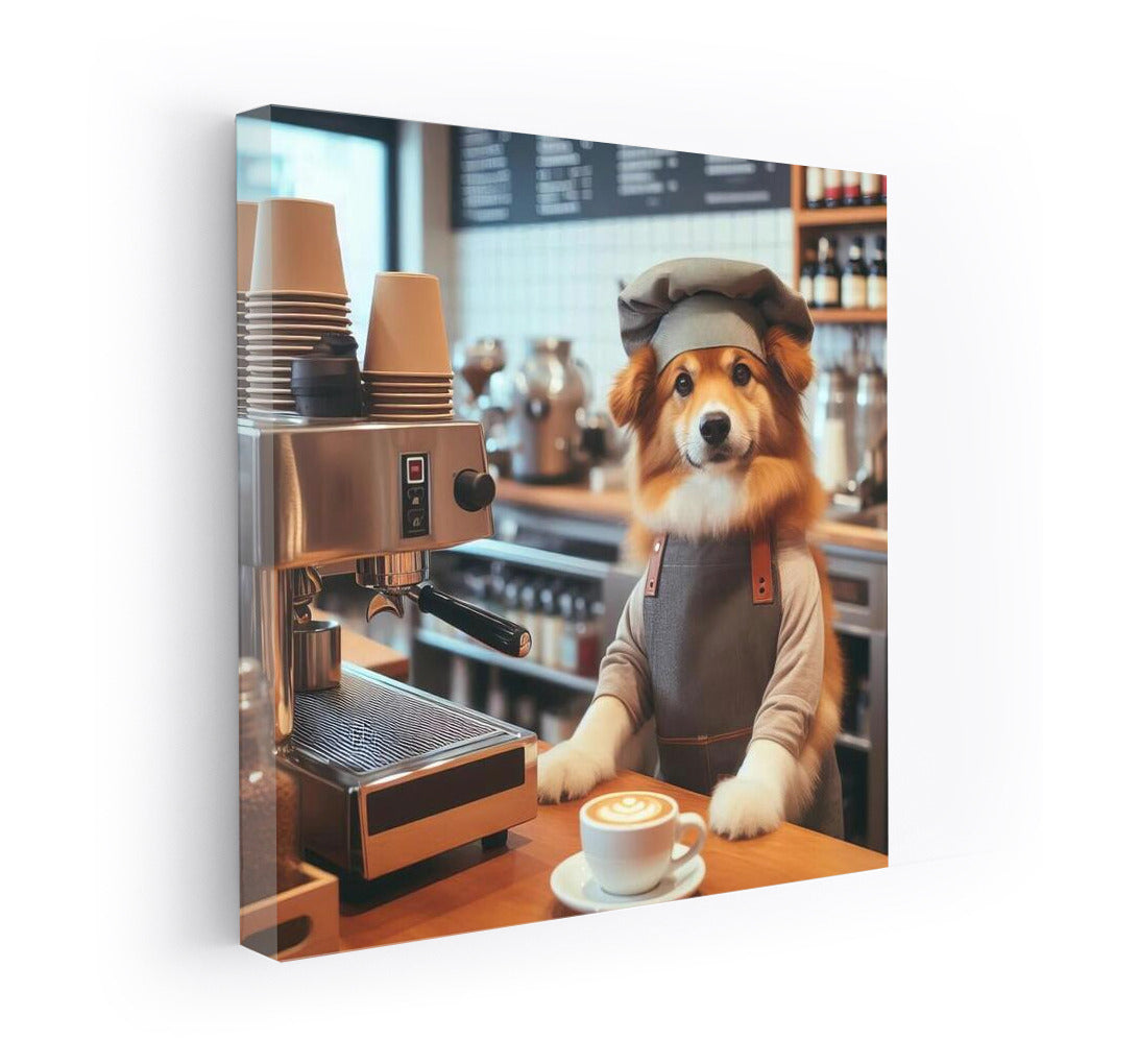 Adorable Dog Barista: Coffee Morning