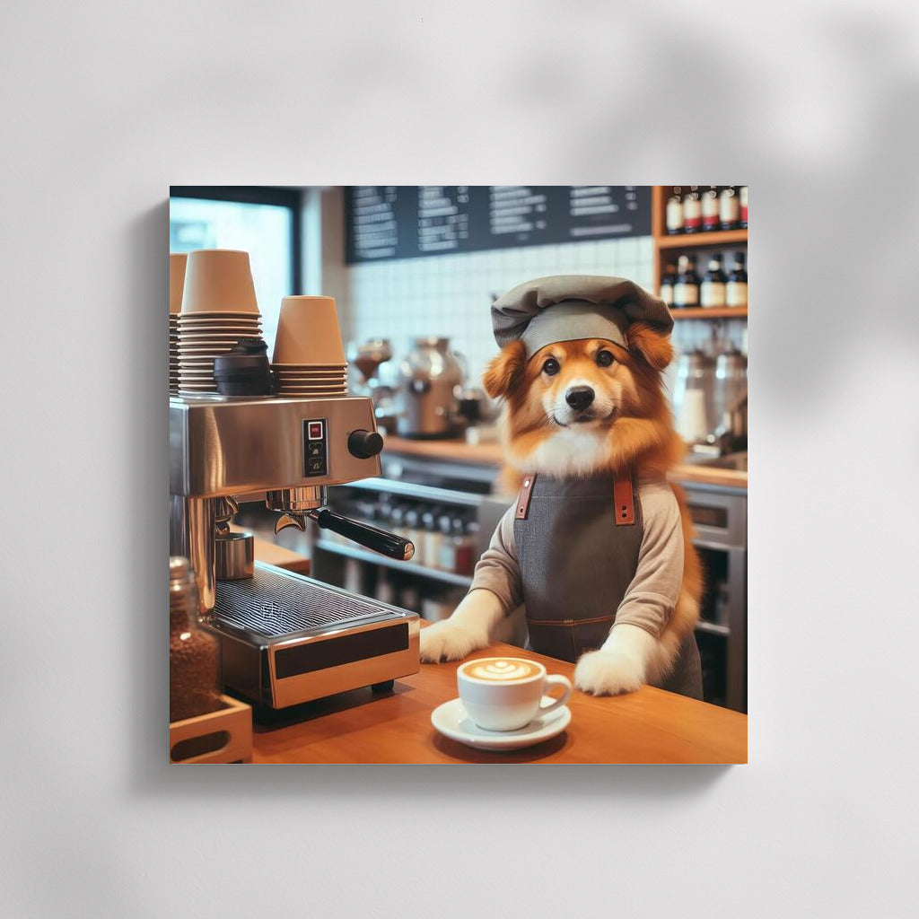 Adorable Dog Barista: Coffee Morning