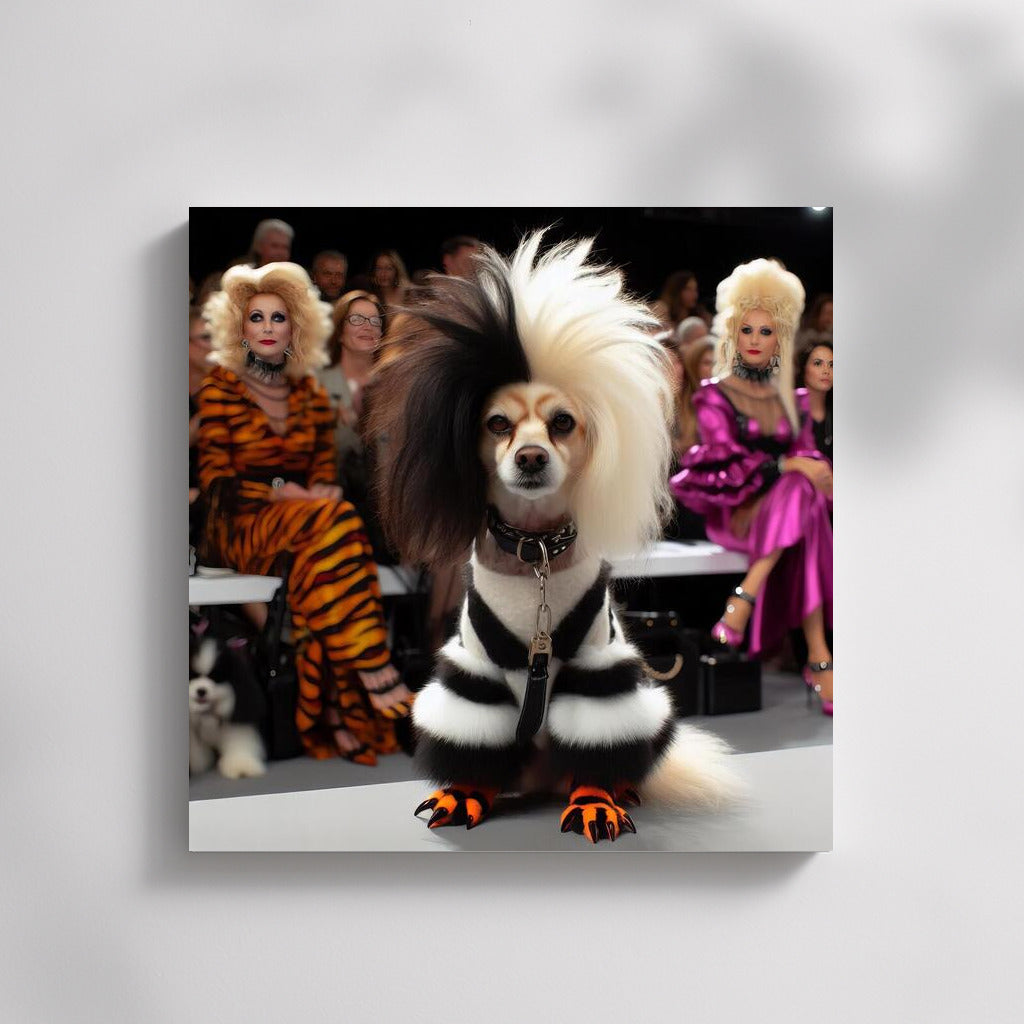 Glamorous Cruella-Style Bulldog: A Bright Accent for the Interior