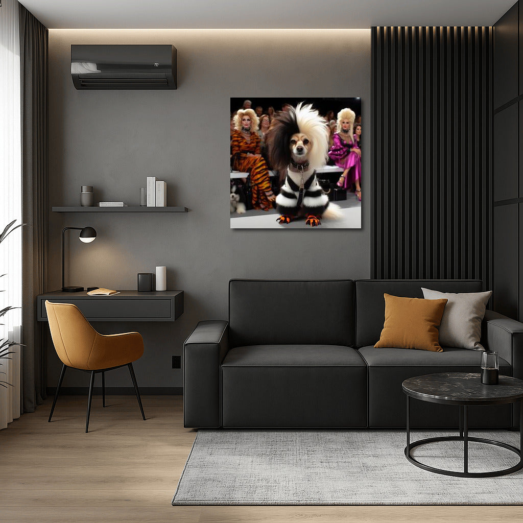 Glamorous Cruella-Style Bulldog: A Bright Accent for the Interior
