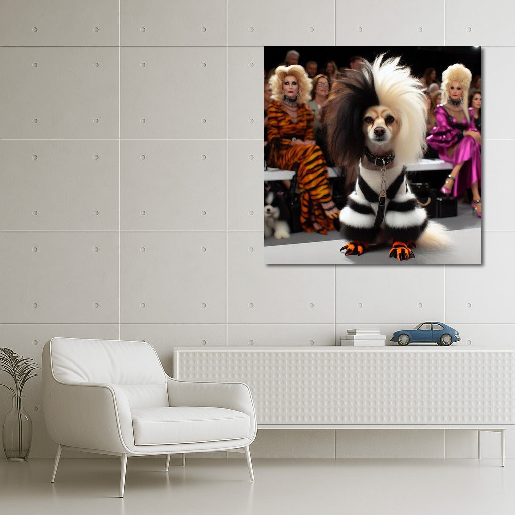 Glamorous Cruella-Style Bulldog: A Bright Accent for the Interior