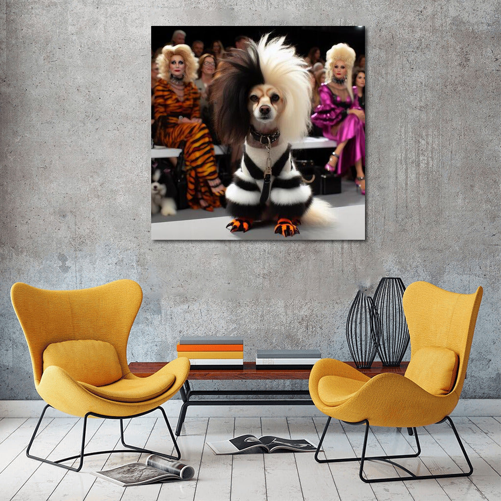 Glamorous Cruella-Style Bulldog: A Bright Accent for the Interior