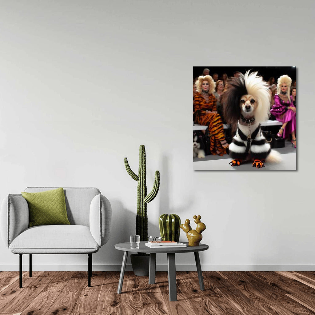 Glamorous Cruella-Style Bulldog: A Bright Accent for the Interior