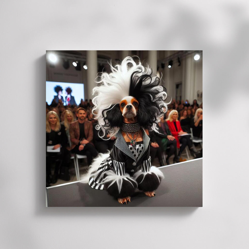 Adorable Cruella-Style Bulldog: Disney Magic for a Bold Interior