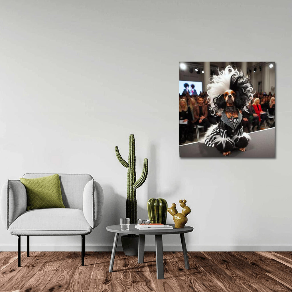 Adorable Cruella-Style Bulldog: Disney Magic for a Bold Interior