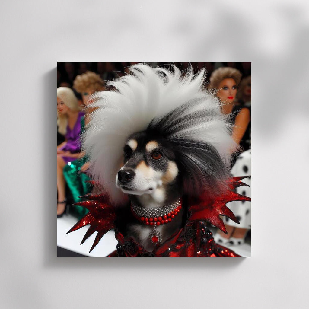 Adorable Dalmatian in Disney and Cruella Style