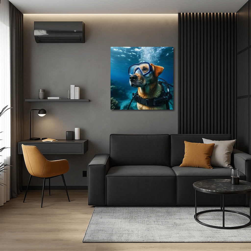 Underwater Adventures: Scuba-Clad Dog Explores the Ocean