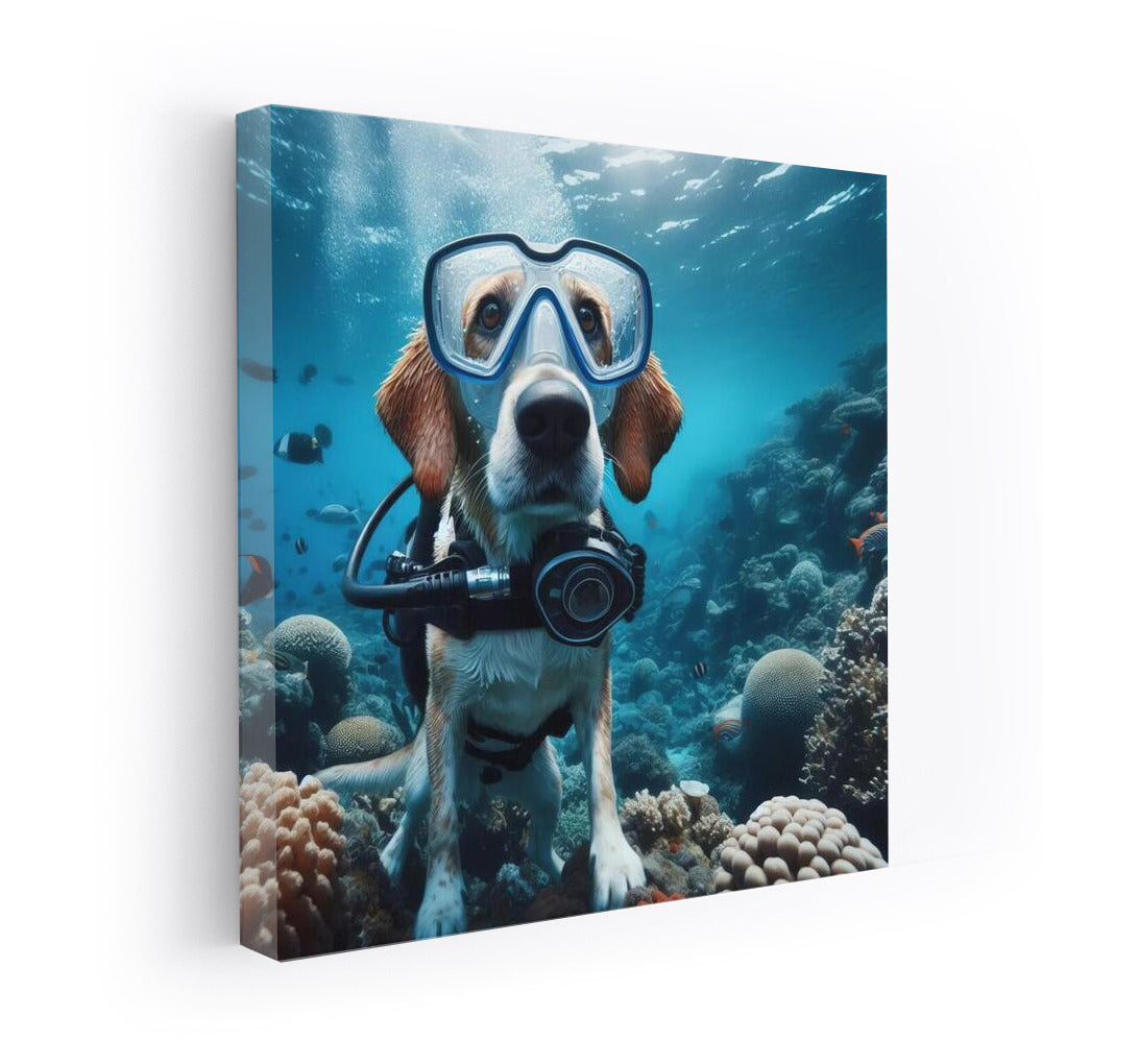 A Diver Dog in the Deep Ocean: An Underwater Adventure for Fun Decor Lovers