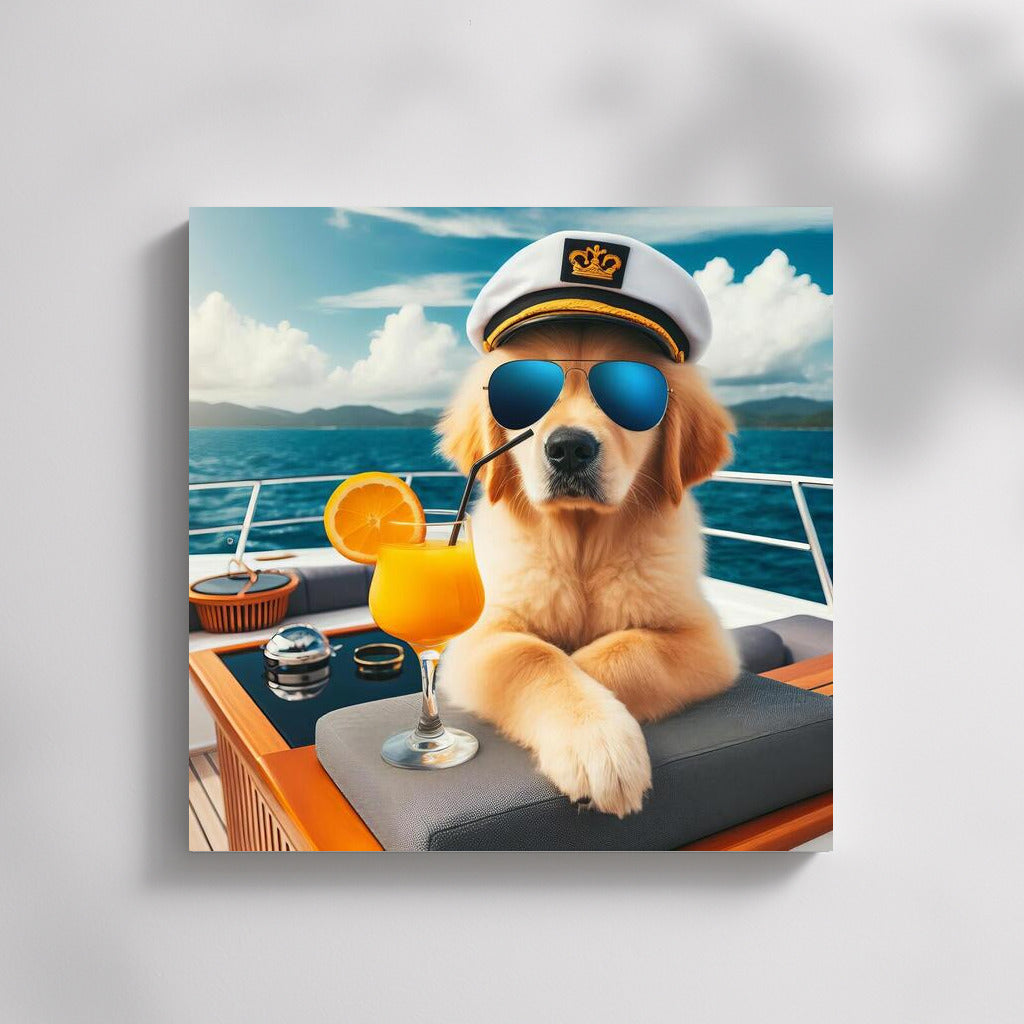 Canine Chic on a Yacht: Dog in a Sea Paradise