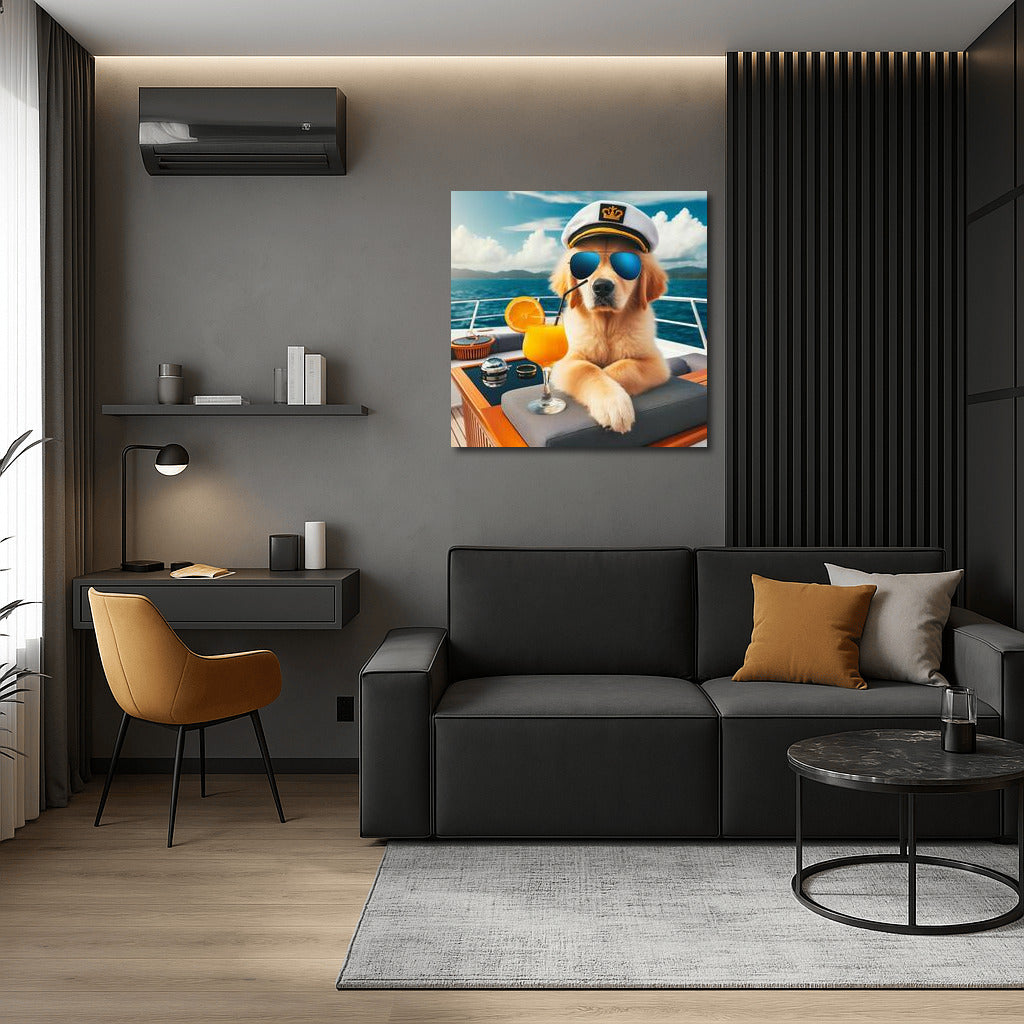 Canine Chic on a Yacht: Dog in a Sea Paradise