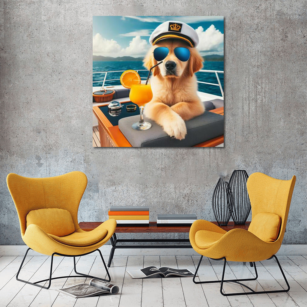 Canine Chic on a Yacht: Dog in a Sea Paradise