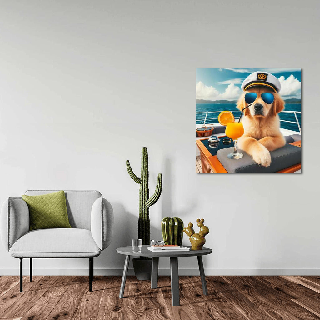 Canine Chic on a Yacht: Dog in a Sea Paradise