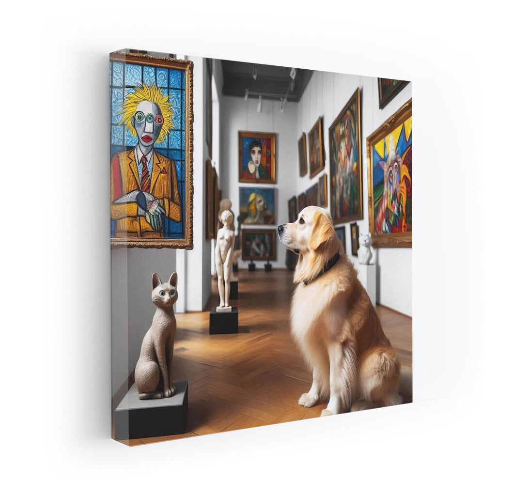 Adorable Dog in Gallery: Bright Colors of Creativity